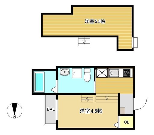 クレアージュ山手の物件間取画像